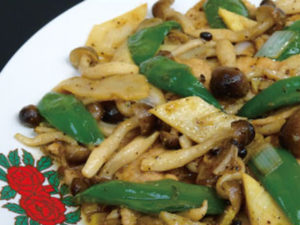 豚肉としめじのブラックペッパー風味炒め