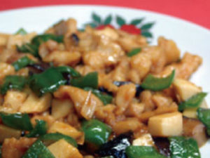 鶏肉の辛し炒め